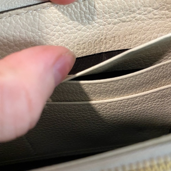 Authentic Gucci Zumi horsebit zip around wallet cream gold silver - Picture 6 of 11